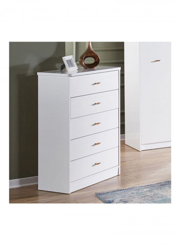 Harley 5-Drawer Chest White