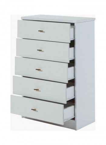 Harley 5-Drawer Chest White