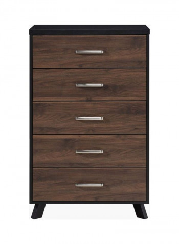 Helsinki 5-Drawer Chest Brown 70 x 40 x 110cm