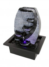 Portable Tabletop Decorative Water Fountain Silver/Black