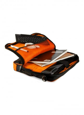Lightweight Messenger Bag For Pro 4 12-Inch Laptop Black/Orange