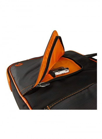 Lightweight Messenger Bag For Pro 4 12-Inch Laptop Black/Orange