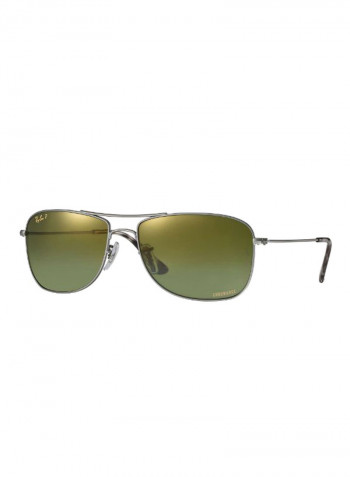 Men's Classic Rectangular Sunglasses - Lens Size: 59 mm
