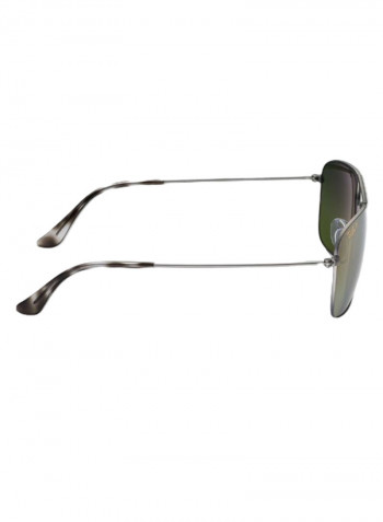 Men's Classic Rectangular Sunglasses - Lens Size: 59 mm