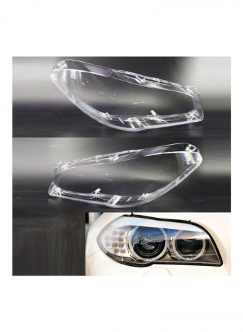 2-Piece Replacement Left And Right Headlight Cover For BMW F10 F18 2010-2013