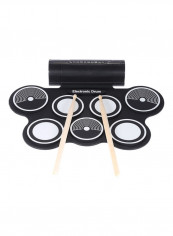 Portable Foldable Electronic Drum Pad Kit with Drumstick