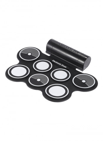 Portable Foldable Electronic Drum Pad Kit with Drumstick