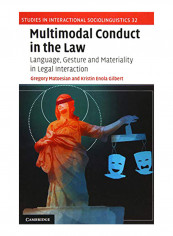 Multimodal Conduct In The Law : Language, Gesture And Materiality In Legal Interaction Hardcover