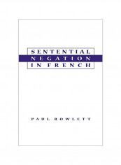 Sentential Negation In French Paperback