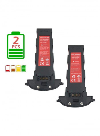 2-Piece Replacement Battery For Hubsan Zino Pro RC Drone
