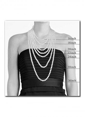 14 Karat Gold Plated 925 Sterling Silver Pearl Studded Pendant Necklace