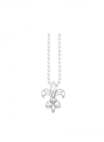 925 Sterling Silver Fleur De Lis Pendant Necklace