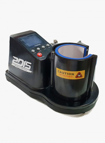 Single-Station Mug Heat Press Sublimation Machine Silver/Black