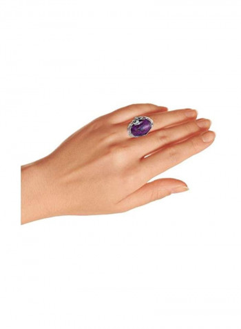 925 Sterling Silver Oval Turquoise Studded Ring