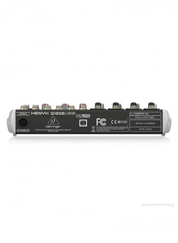 Premium 12-Input 2-Bus Mixer With Multi-FX Processor Q1202USB Grey/Black/Blue