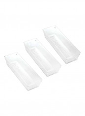3-Piece Storage Container For Kitchen Gadgets Clear 3x9x2inch reviews 3-Piece Storage Container For Kitchen Gadgets Clear 3x9x2inch