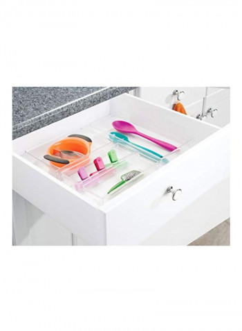 3-Piece Storage Container For Kitchen Gadgets Clear 3x9x2inch