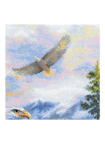 Flight-Counted Cross Stitch Kit White/Green/Brown