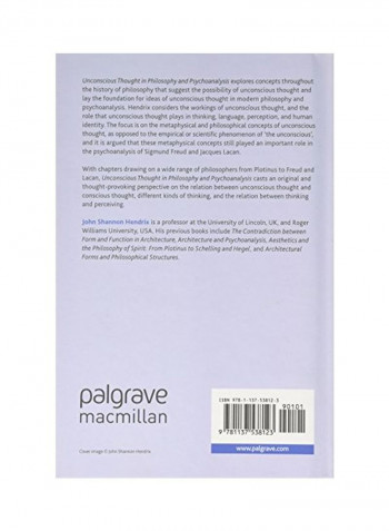 Unconscious Thought In Philosophy And Psychoanalysis Hardcover