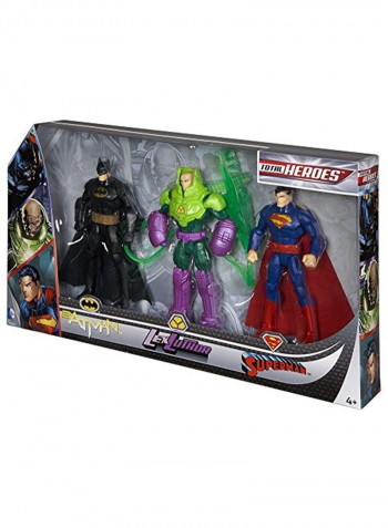 3-Piece DC Comics Super Heroes Action Figures CCW17