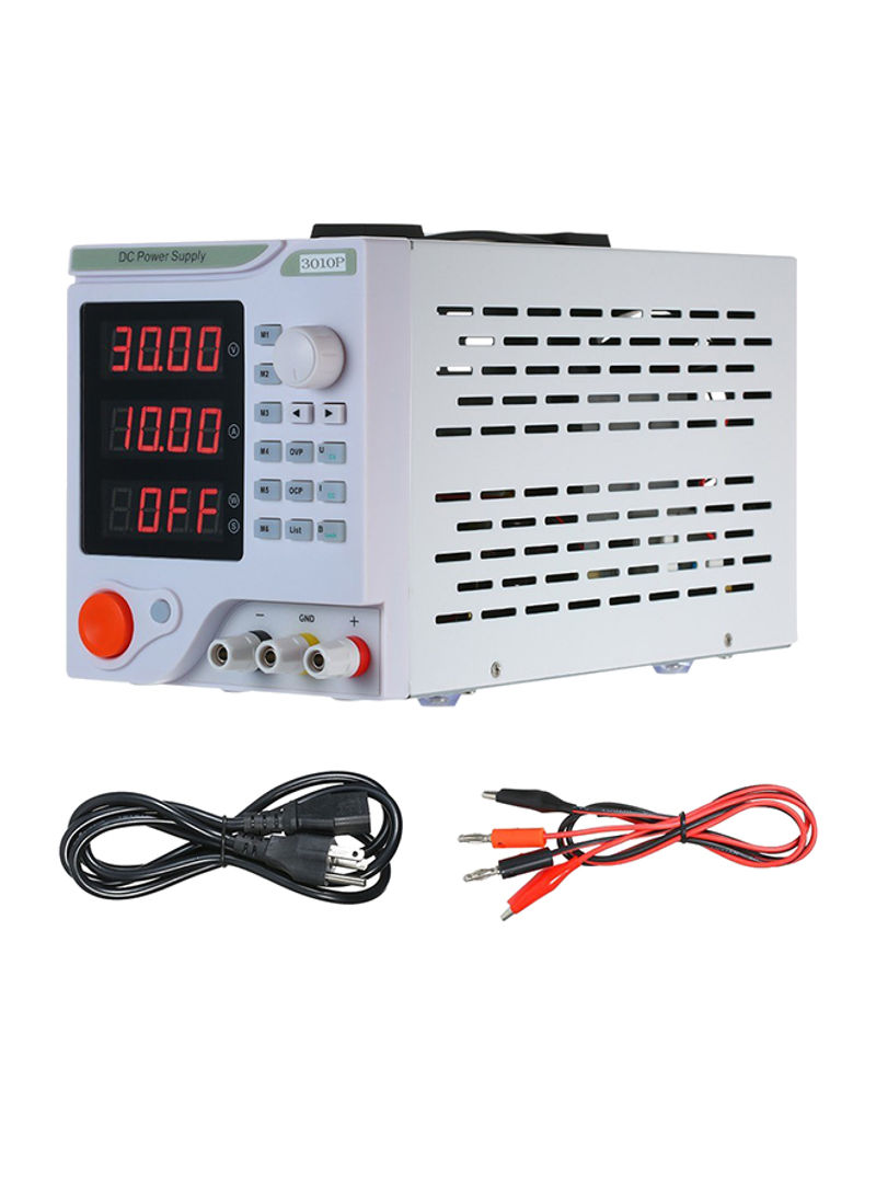 4-Digit Display LED Programmable High Precision Variable Adjustable Switching Power Supply 125 x 280 x 160millimeter Silver