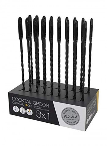 18-Piece Kitchen Spoon Set Black