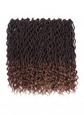 6-Piece Braiding Hair With Curly Ends Multicolour 18inch