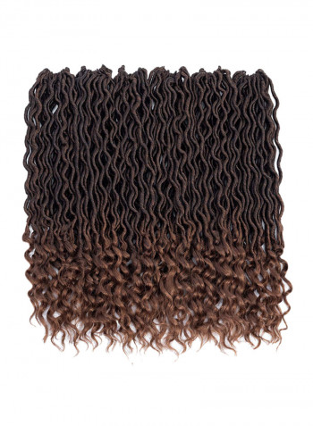 6-Piece Braiding Hair With Curly Ends Multicolour 18inch