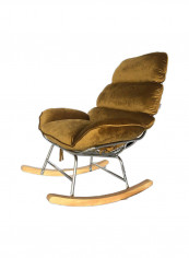 Umbrion Fabric Accent Chair Yellow/Gold 80x104x 91cm