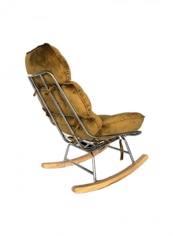 Umbrion Fabric Accent Chair Yellow/Gold 80x104x 91cm