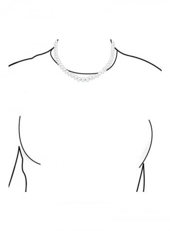 925 Sterling Silver Ball Round Bead Strand Necklace