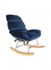 Umbrion Fabric Accent Chair Blue/Gold 80x104x 91cm
