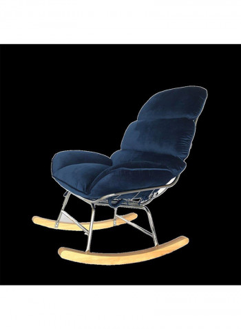 Umbrion Fabric Accent Chair Blue/Gold 80x104x 91cm
