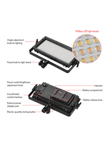 Dimmable Photography Fill Light Black/Yellow