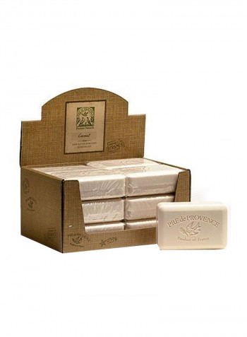 12-Bar Coconut Shea Butter Enriched Quad Milled Soap 250g