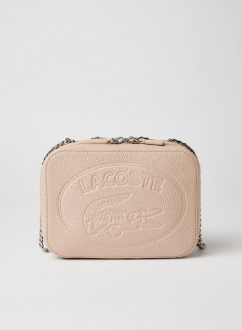 Logo Leather Crossbody Bag Rose Dust