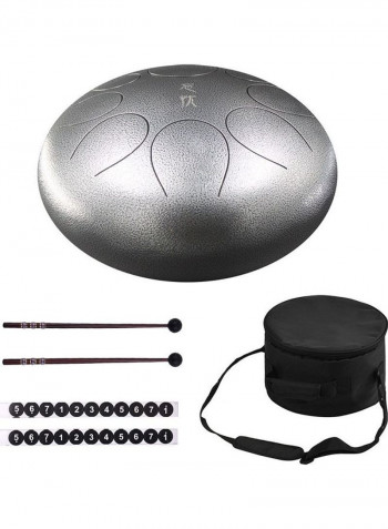 Steel Tongue Drum Handpan with Hand Drum and Mallets Carry Bag