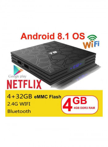 T9 4K Android TV Box XD4479001 Black