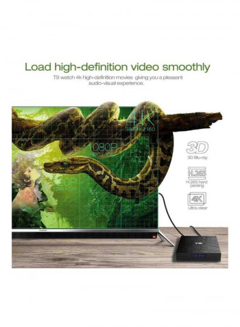 T9 4K Android TV Box XD4479001 Black