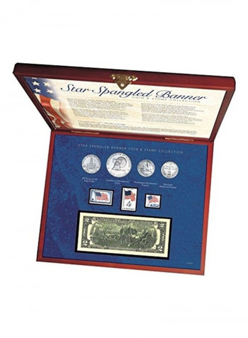 Star Spangled Coin And Stamp Box Set 13X11X2inch