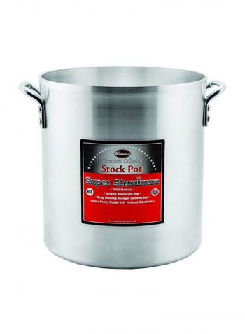 Super Aluminum Stock Pot Silver 20Quart