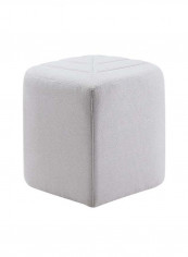 Leaf Shaped Fabric Stool White 43x43x43centimeter