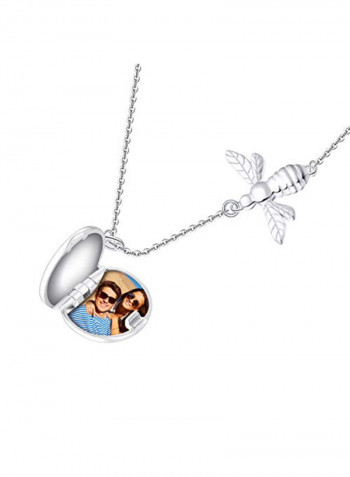 Sterling Bee Locket Necklace