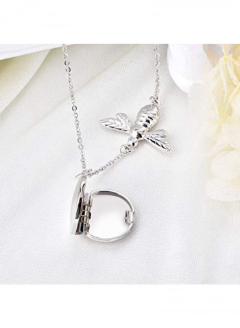 Sterling Bee Locket Necklace