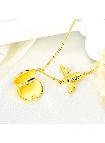 Sterling Bee Locket Necklace