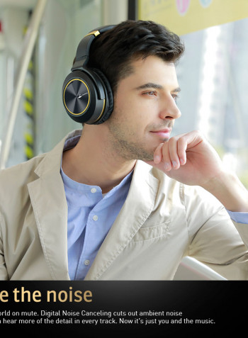 E8 Wireless Stereo Noise Cancelling Over-Ear Headphones Black
