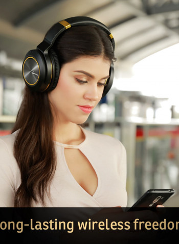 E8 Wireless Stereo Noise Cancelling Over-Ear Headphones Black