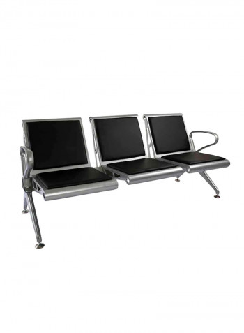 Banco HF 3-Seater Bench With Cushion Grey/Black 172x48x78centimeter