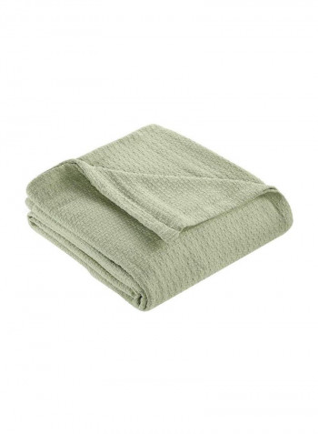 Classic Cotton Blanket Cotton Green 90x90inch