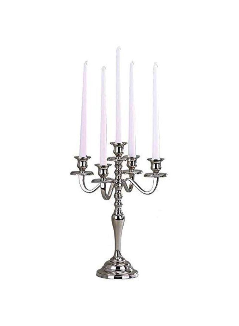 Aluminum Candle Holder Silver 16inch